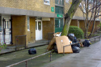 Rubbish outside Warmsworth
